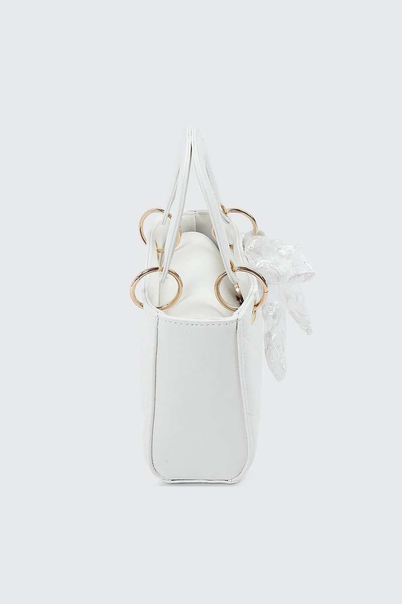 Small Tote Bag with Bow Detail
