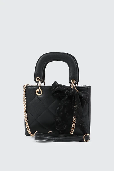 Small Tote Bag with Bow Detail