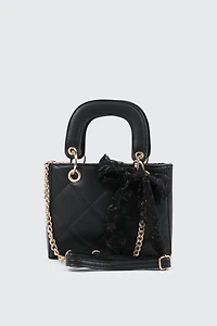 Small Tote Bag with Bow Detail