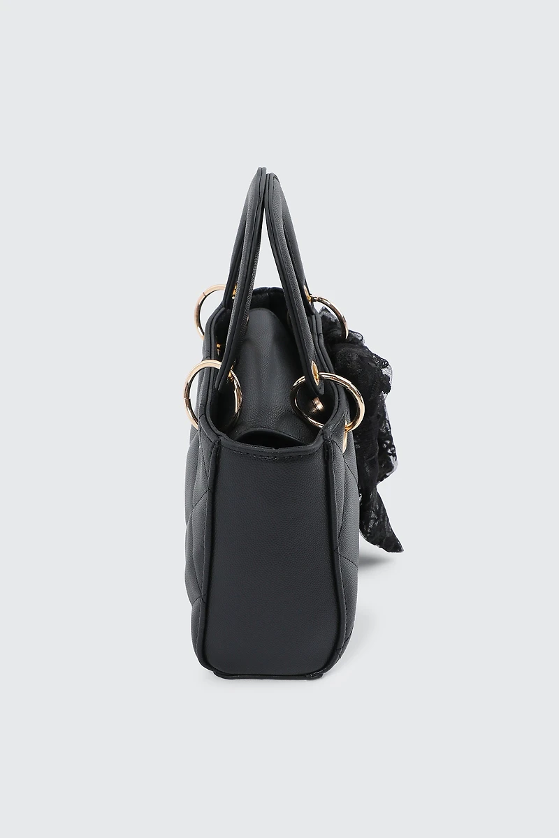 Small Tote Bag with Bow Detail