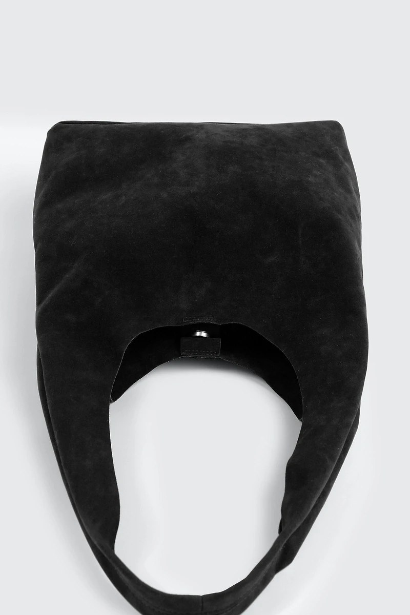Faux Suede Shoulder Bag
