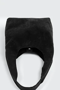 Faux Suede Shoulder Bag