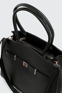 Large Faux Leather Tote Bag