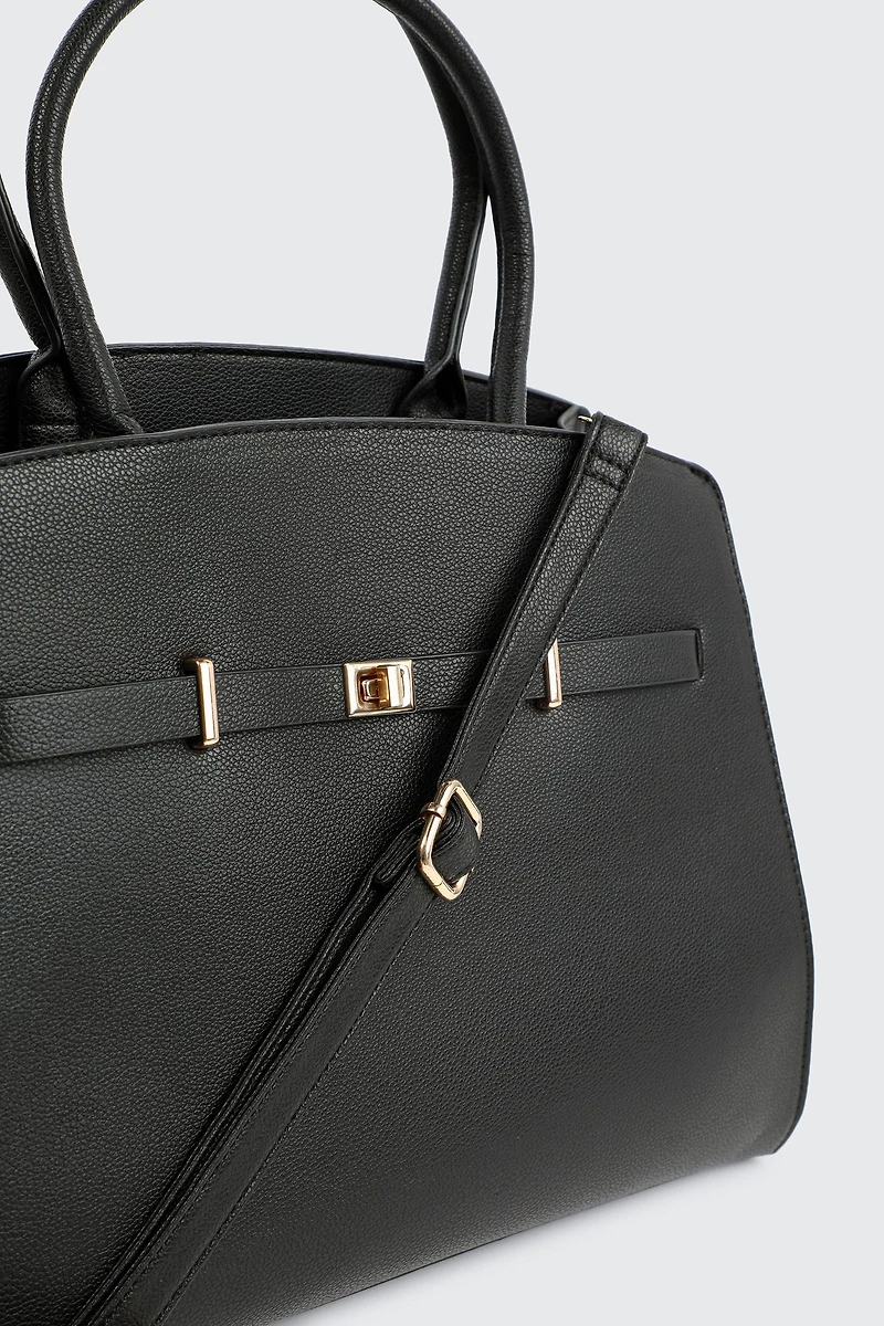 Grand sac fourre-tout en faux cuir