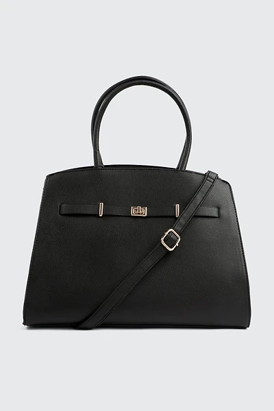 Large Faux Leather Tote Bag