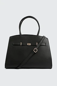 Large Faux Leather Tote Bag