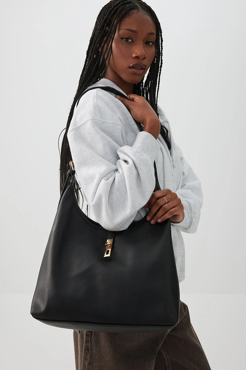 Grand sac fourre-tout en faux cuir