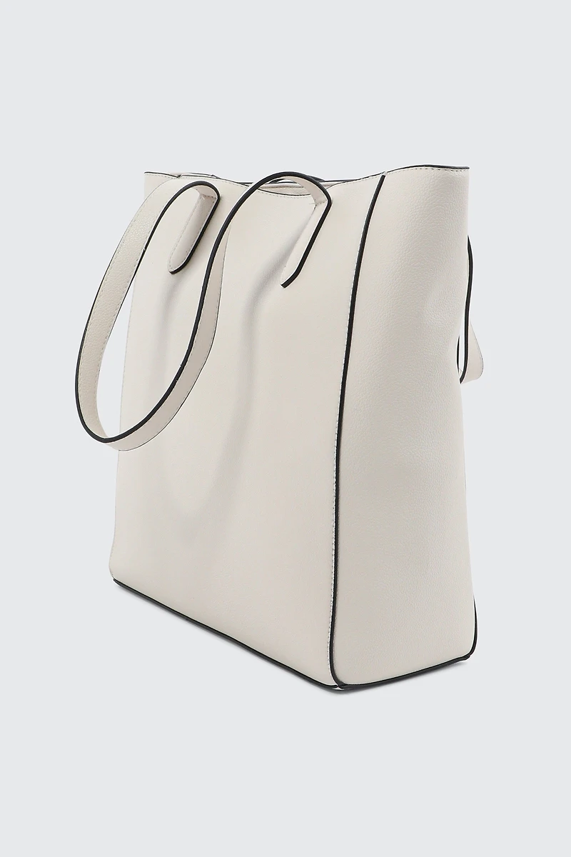 Minimalist Faux Leather Tote Bag