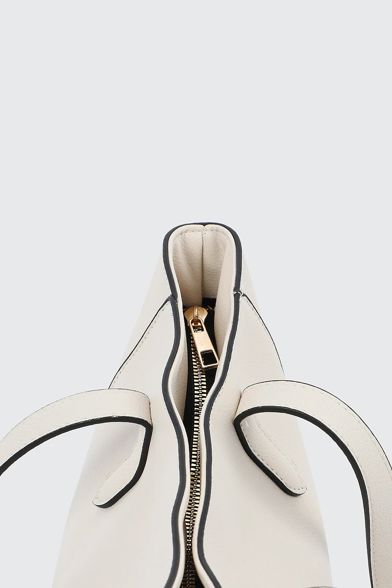 Minimalist Faux Leather Tote Bag