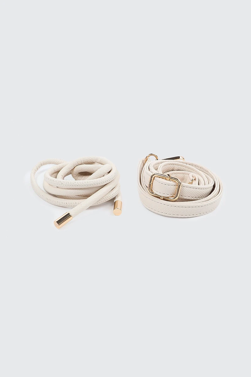 Knotted Handle Shoulder Bag with Crossbody Strap