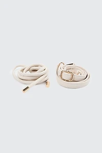Knotted Handle Shoulder Bag with Crossbody Strap