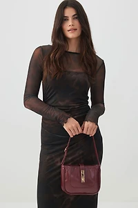 Sac d'épaule à verrou tournant