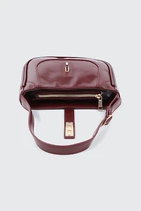 Sac d'épaule à verrou tournant