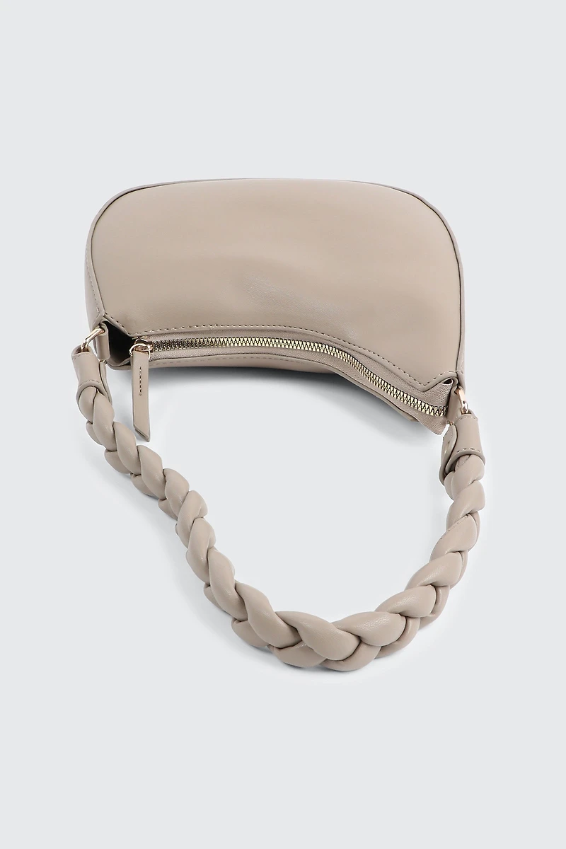 Braided Strap Baguette Bag