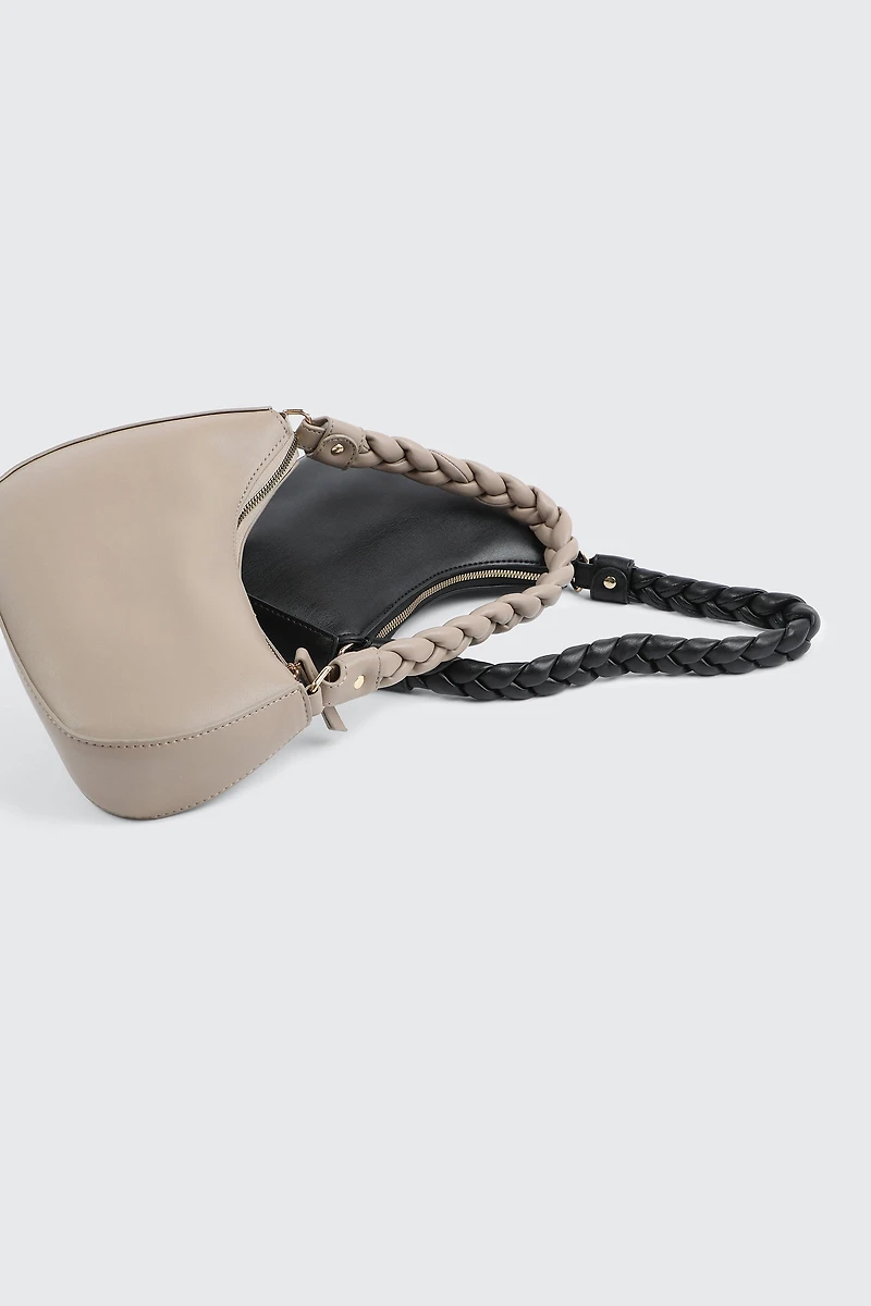 Braided Strap Baguette Bag