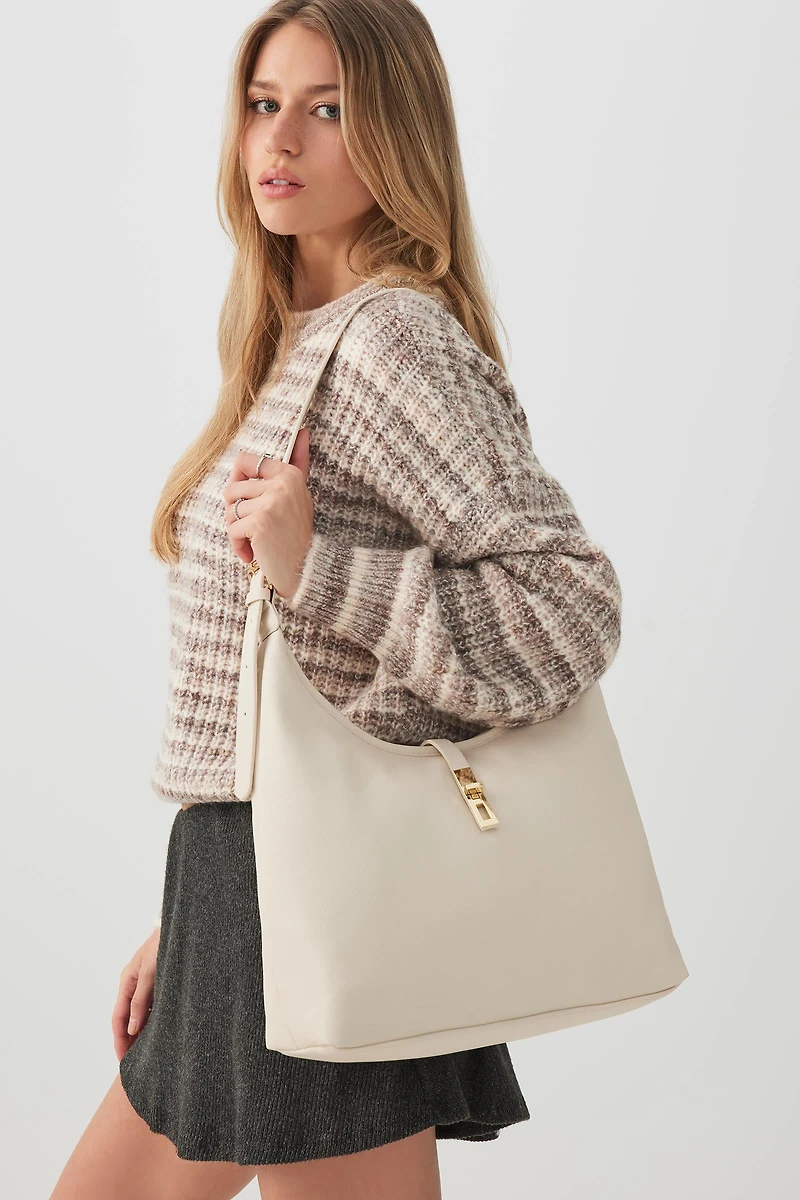 Large Faux Leather Tote Bag
