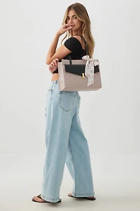 Quilted Structured Tote Bag