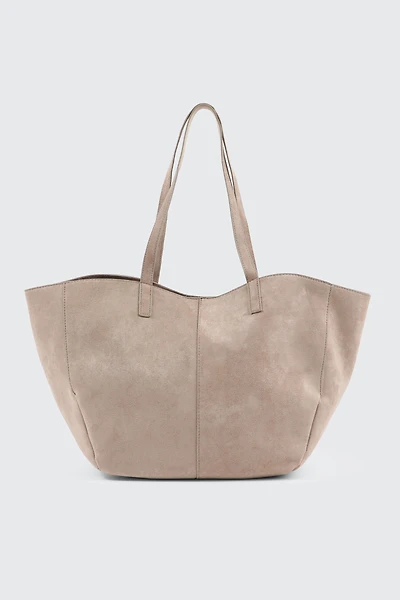 Large Faux Suede Tote Bag