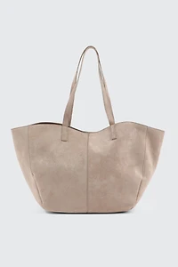 Large Faux Suede Tote Bag