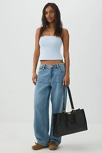 Large Faux Leather Tote Bag