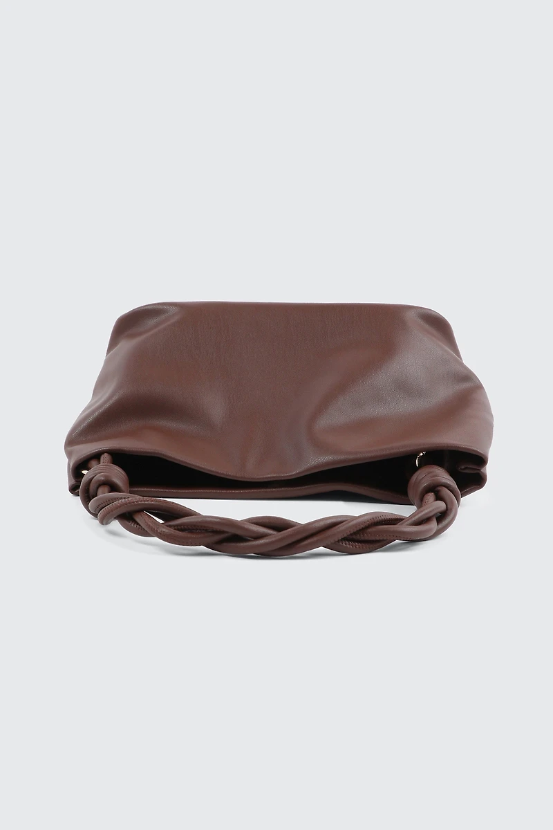 Braided Top Handle Shoulder Bag