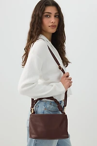 Braided Top Handle Shoulder Bag