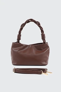 Braided Top Handle Shoulder Bag
