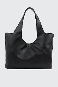 Grand sac d'épaule souple en faux cuir