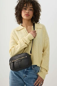 Faux Leather Crossbody Bag