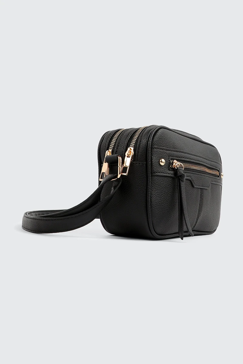 Faux Leather Crossbody Bag