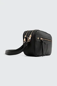 Faux Leather Crossbody Bag