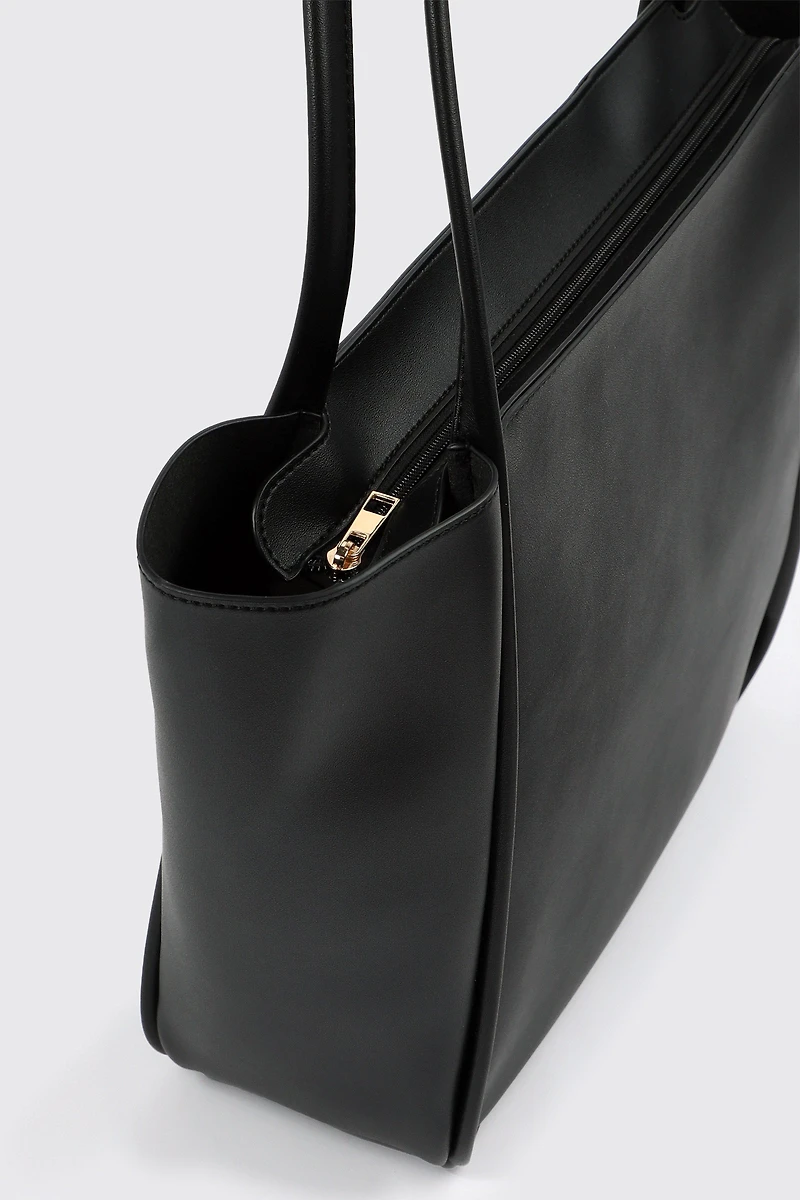Faux Leather Tote Bag