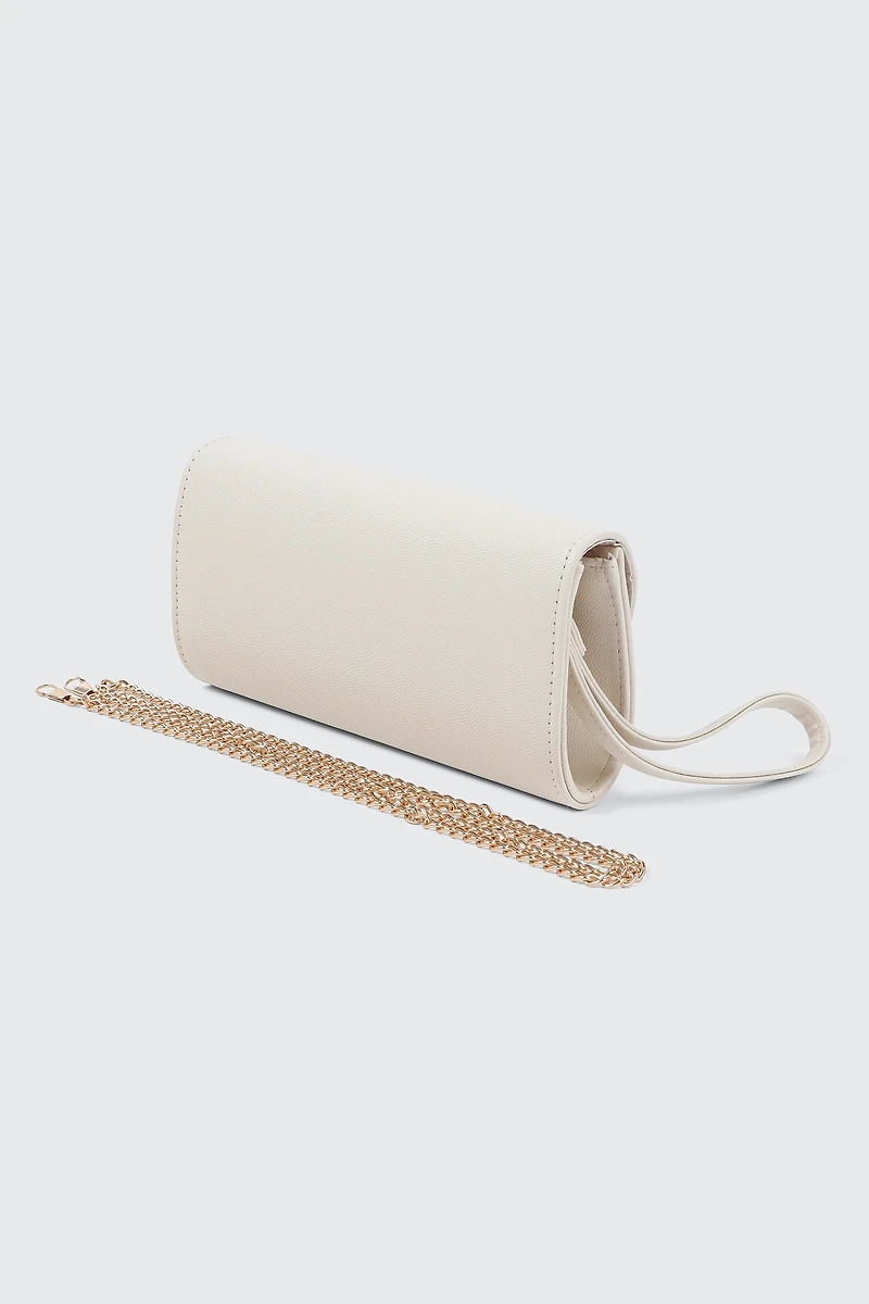 Faux Leather Envelope Clutch
