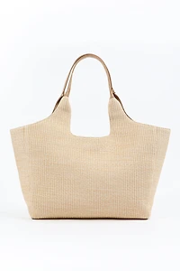 Straw Tote Bag with Starfish Details