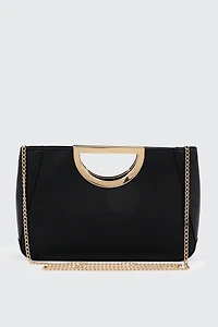Sac de soirée à poignées dorées