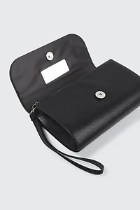 Rhinestone Flap Clutch