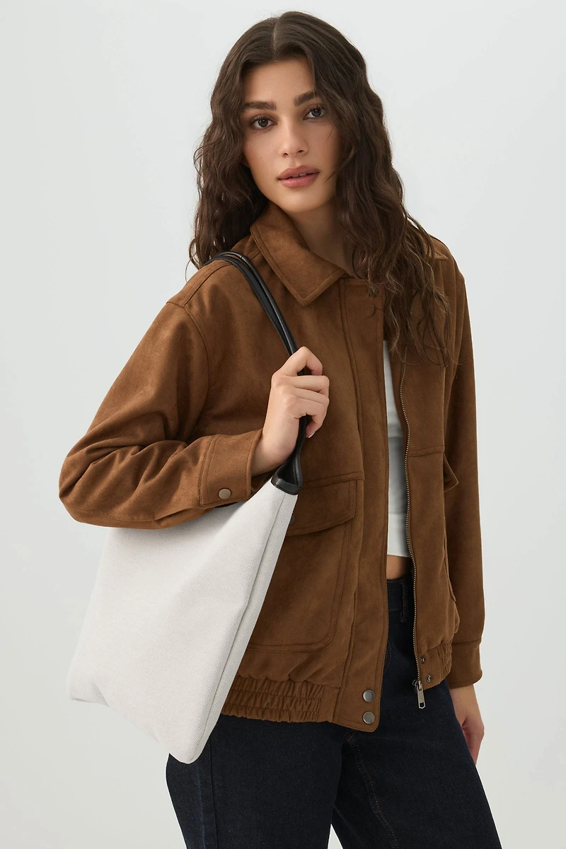 Piped Trim Tote Bag