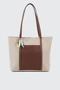 Nylon Tote Bag with Charms