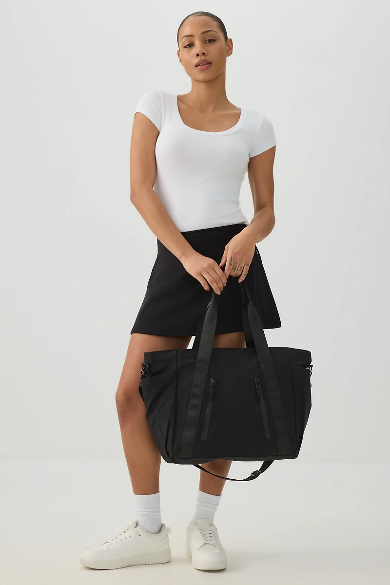 Large Zip Tote with Strap