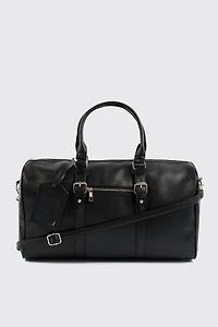 Faux Leather Duffle Bag