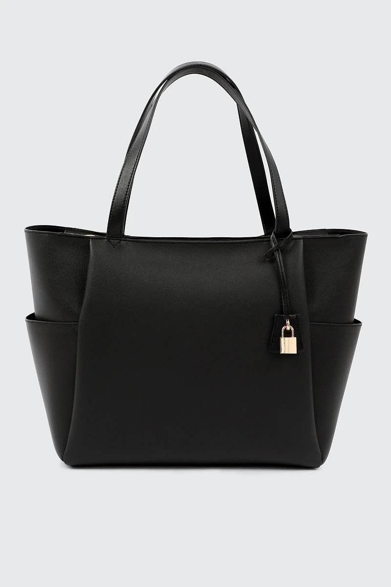 Faux Leather Tote Bag