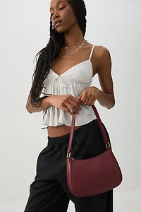 Faux Leather Shoulder Bag