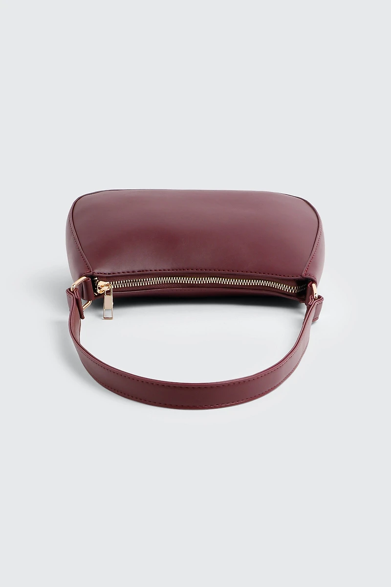 Faux Leather Shoulder Bag