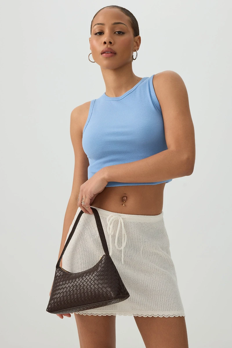 Woven Structured Handbag