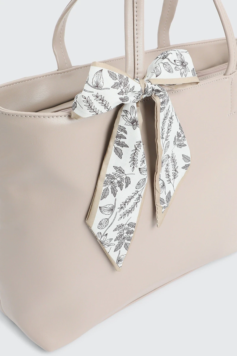 Large Tote with Scarf