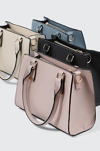 Faux leather Small Structured Handbag