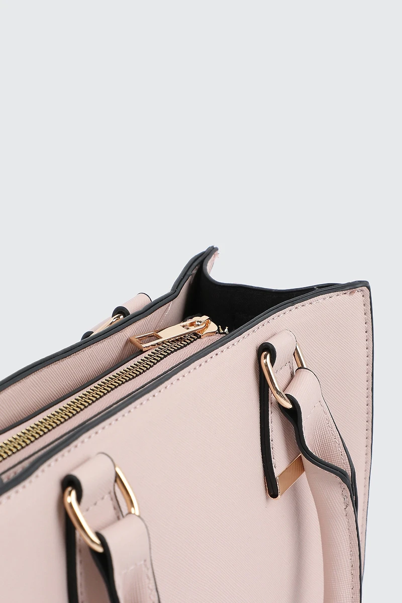Petit sac à main structuré en faux cuir