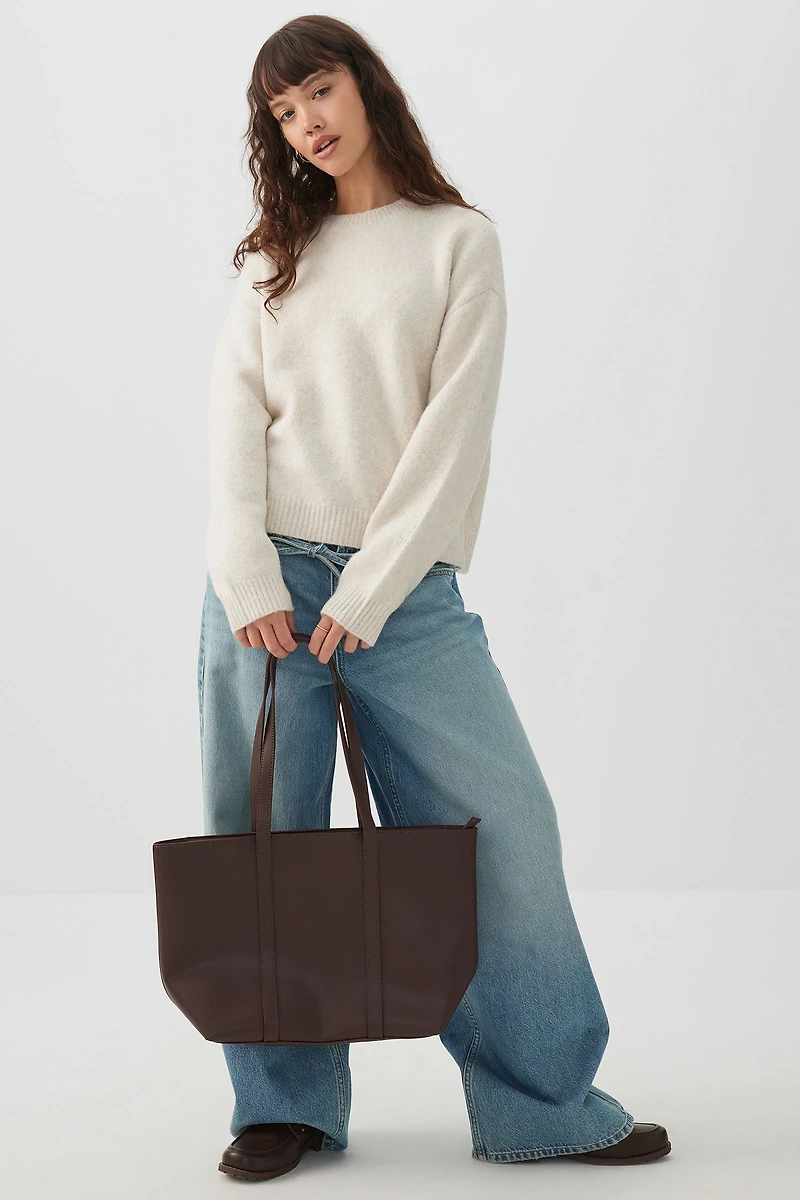 Large Structured Tote Bag