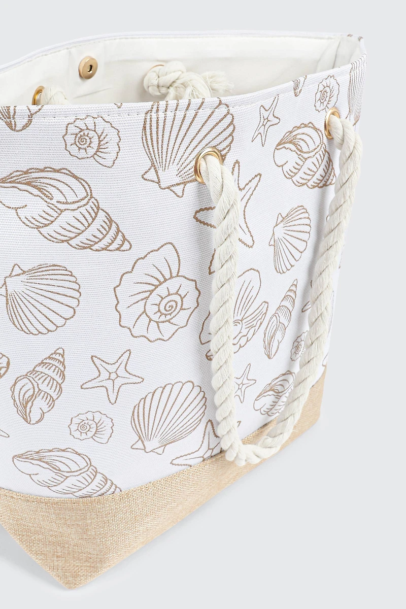 Sac fourre-tout en toile à coquillages