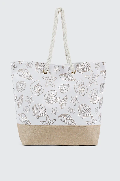 Sac fourre-tout en toile à coquillages